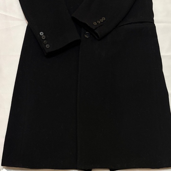 Armani Collezioni Men's Black Cashmere Overcoat Size 42 - Picture 9 of 16